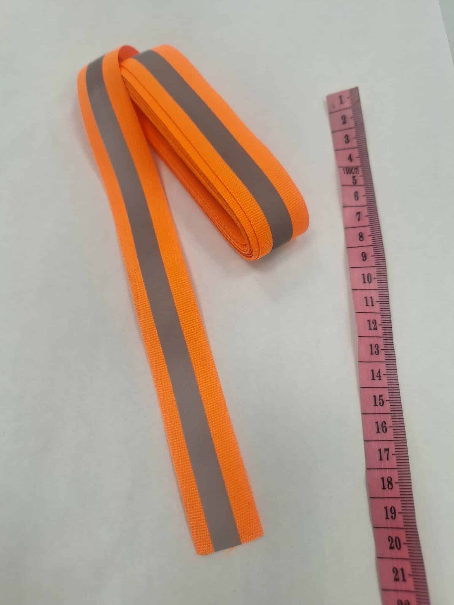 taśma odblaskowa 25mm pomarańczowa 1
