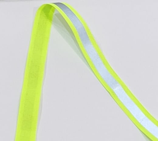 taśma odblaskowa 20mm neonowa żółta 2